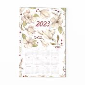 Watercolor Magnolia and Berries 2023 Calendar