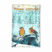 2023-2024  Winter Calendar - Saskatchewan winter backyard birds 