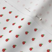 Red Rose as Polka Dot on White