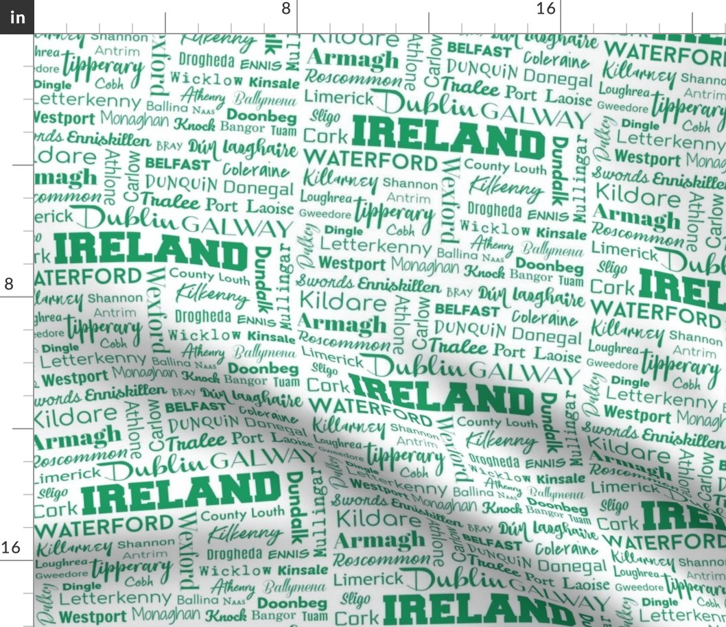 Ireland, white with green