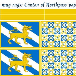 mug rugs: Canton of Northpass (SCA)