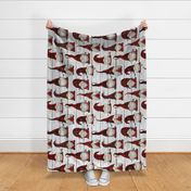 Red Buffalo Plaid Gnomes on Shiplap rotated - large scale