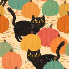 Pumpkin Patch Cats