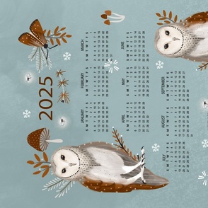 owl calendar- mint 2024