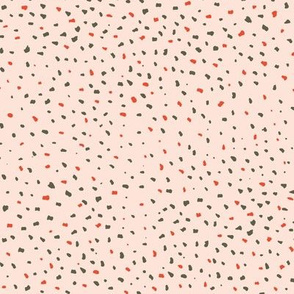 Little Christmas cheetah spots and dots and speckles seasonal holidays design trend red green