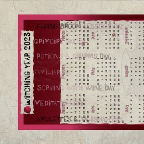 Witching Year Calendar 2023 Tea Towel