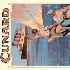 84-24 Cunard Line Europe - America Travel Poster 1yd