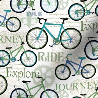 Bicycle Journey Blue and White small