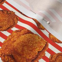 Fried Chicken & Biscuit - Red & White Stripe