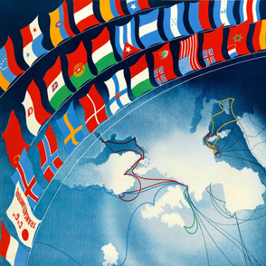 85-12 French Line Worldwide Travel Poster