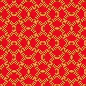 Hopscotch Chinese Red & Gold