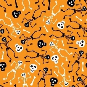 Shake Dem Bones Skeleton Toss on Orange