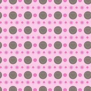dotty hearts (bown/pink)