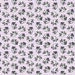 (3/4" scale) Dalmatians - purple stripes - LAD19BS