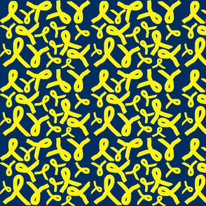 Yellow Ribbons Disease Awareness Navy