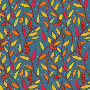 Autumnal Cheer #1 - slate blue, medium 