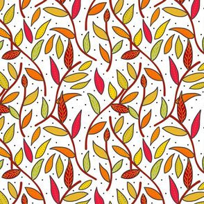 Autumnal Cheer #2 - white, medium 