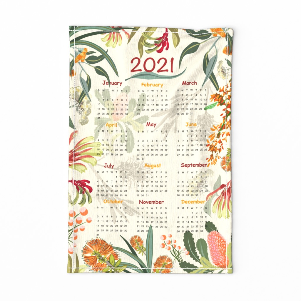 Australian Natives Flora Tea Towel