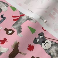 schnauzer canada fabric - dogs in canada - pink