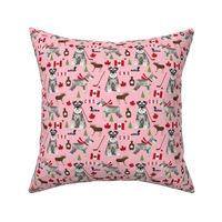 schnauzer canada fabric - dogs in canada - pink