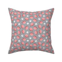 wind cushions -  flatulence humor - gag gift - pink on grey - LAD20