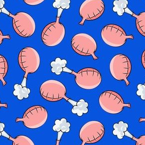 wind cushions -  flatulence humor - gag gift - pink on blue - LAD20