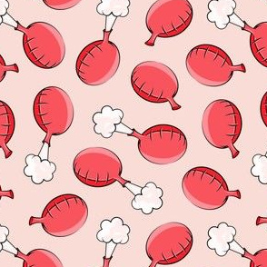 wind cushions -  flatulence humor - gag gift - red on pink - LAD20