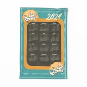 The Hens-2024 Calendar Tea Towels