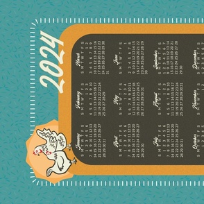 The Hens-2024 Calendar Tea Towels