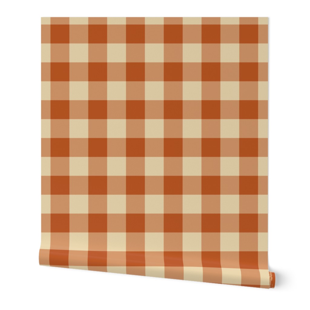 Autumn Buffalo Plaid // Burnt Orange & Biscuit