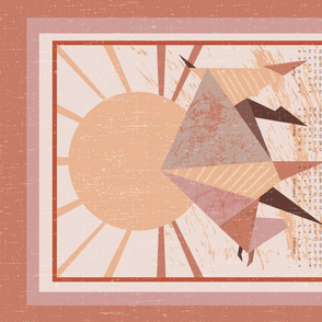 2021 bull calendar-warm blush tones