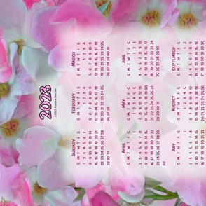 Pink Roses Painting 2023 Calendar