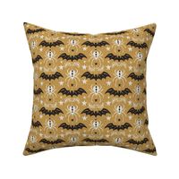 Night Creatures - Halloween Bats and Spiders Gold Black Regular Scale