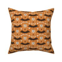 Night Creatures - Halloween Bats and Spiders Orange Black Regular Scale