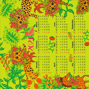 2021 The Holly and the Leopards Tea Towel Calendar
