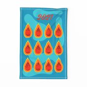 2021 papaya tea towel calendar