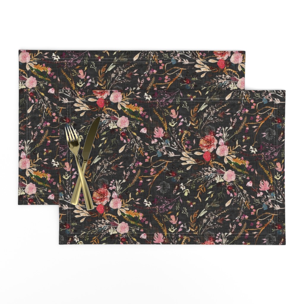 Autumn Fable Floral (charcoal) MED 