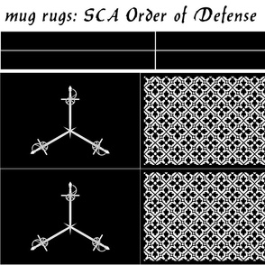 mug rugs: SCA Order of Defense