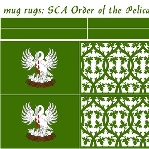 mug rugs: SCA Order of the Pelican