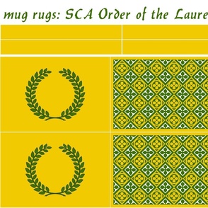 mug rugs: SCA Order of the Laurel