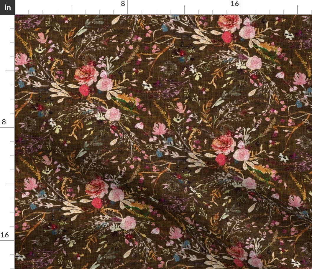 Autumn Fable Floral (olive) MED 