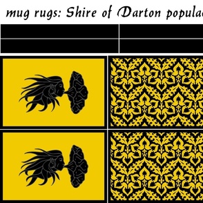 mug rugs: Shire of Darton (SCA)