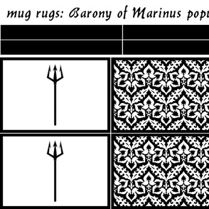 mug rugs: Barony of Marinus (SCA)