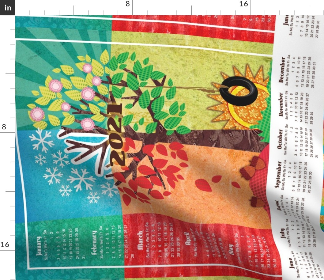 Seasons Celebration 2021 Tea Towel Calendar