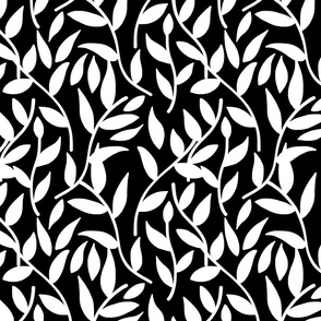 Autumnal Cheer - white on black, medium 