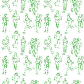 Female-Runners-Green on White