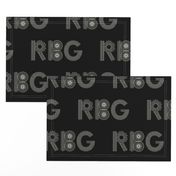 RBG letters in lace pattern