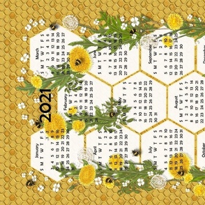 Dandelion Bee Calendar 2021 