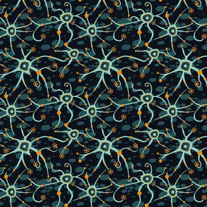 neural network black and light green | small