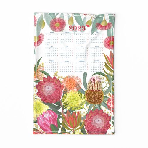 Let's Bloom in 2022 Calendar linen